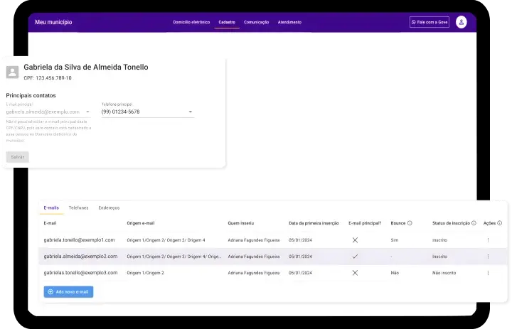 Softare de CRM - Gestão de enriquecimento de contatos - Gove